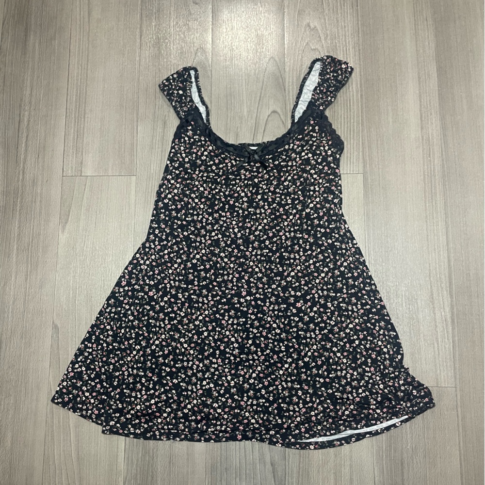 Women’s Arizona Jean Company Black Floral Mini Dress